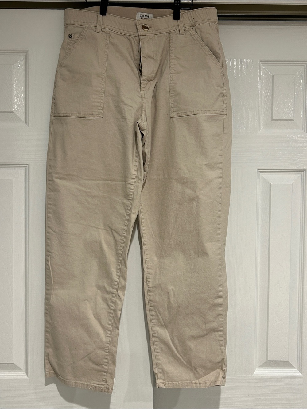 CURVE Men’s Cream Chino Pants - Straight Comfort Fit